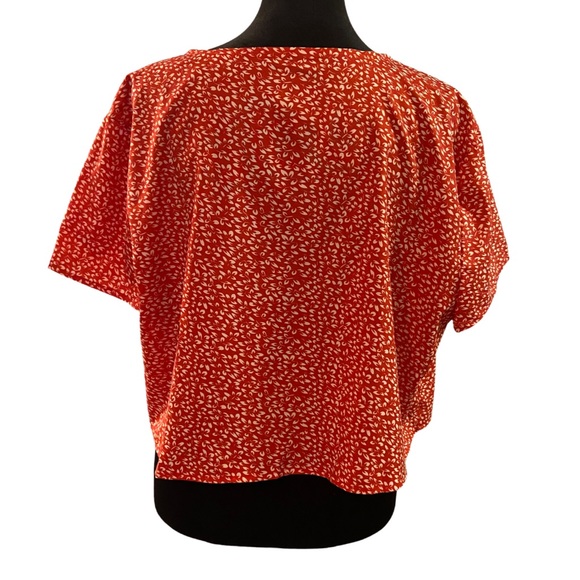 🌟3 FOR $15🌟 SHEIN Red Boho Tie Front Crop Top - Women’s Size X - Large - Picture 8 of 11